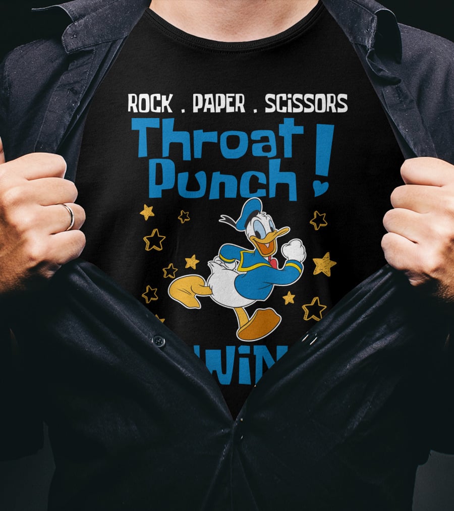 Rock Paper Scissors Throat Punch I Win T-Shirt