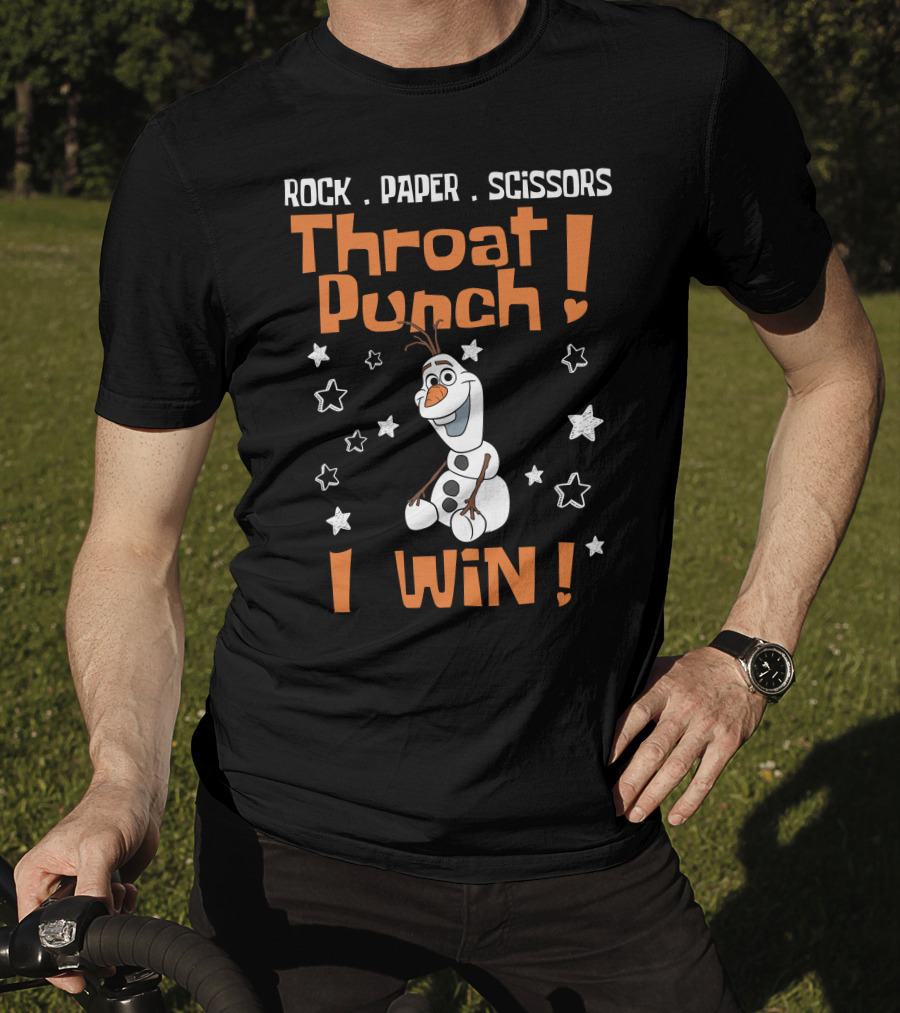 Rock Paper Scissors Throat Punch Olaf I Win T-Shirt