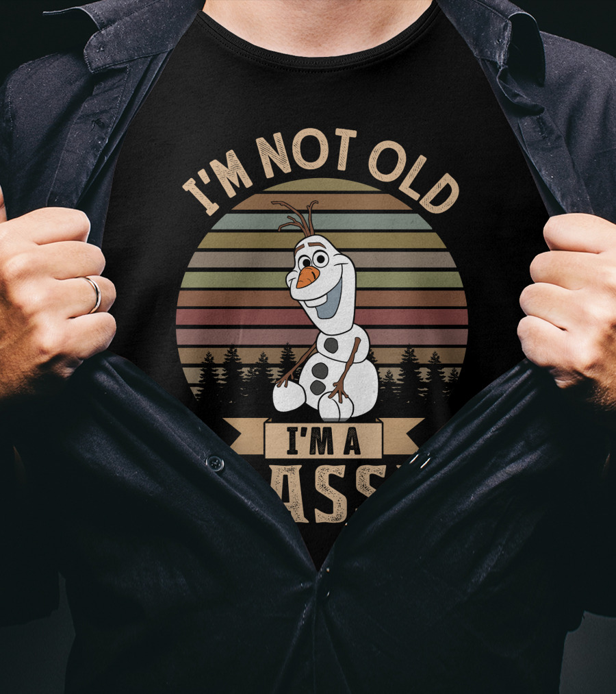 I'm Not Old I'm A Classic Olaf Vintage Retro Stripes T-Shirt