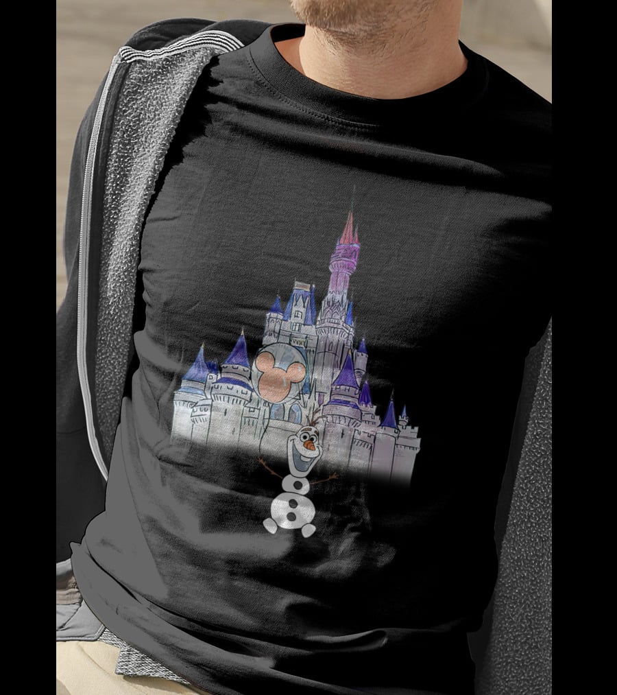 Frozen Olaf Disney Castle Mickey Balloon T-Shirt