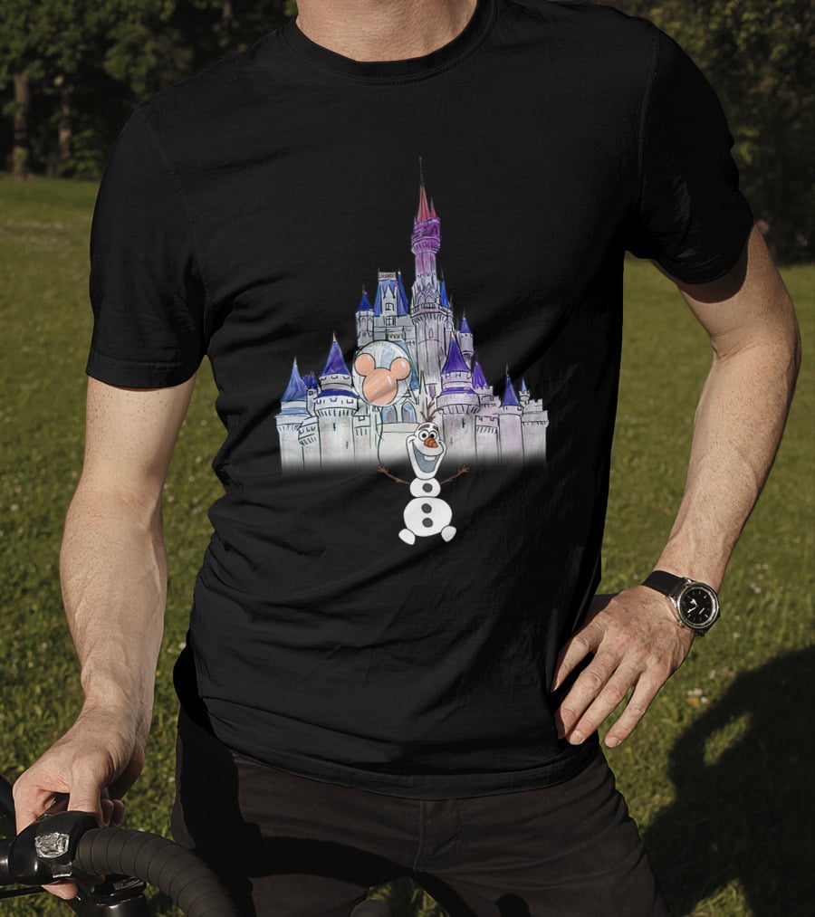 Frozen Olaf Disney Castle Mickey Balloon T-Shirt