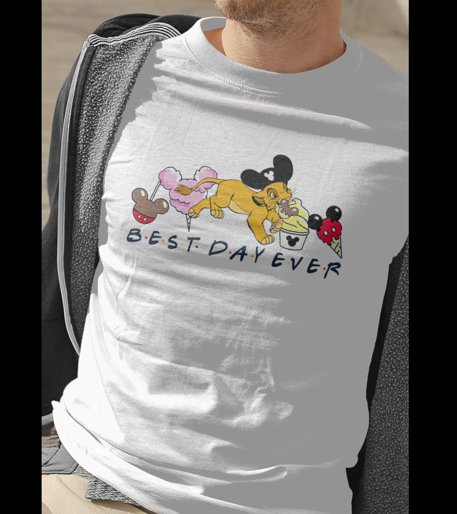 Best Day Ever Simba Mickey Ears Ice Cream Treats T-Shirt