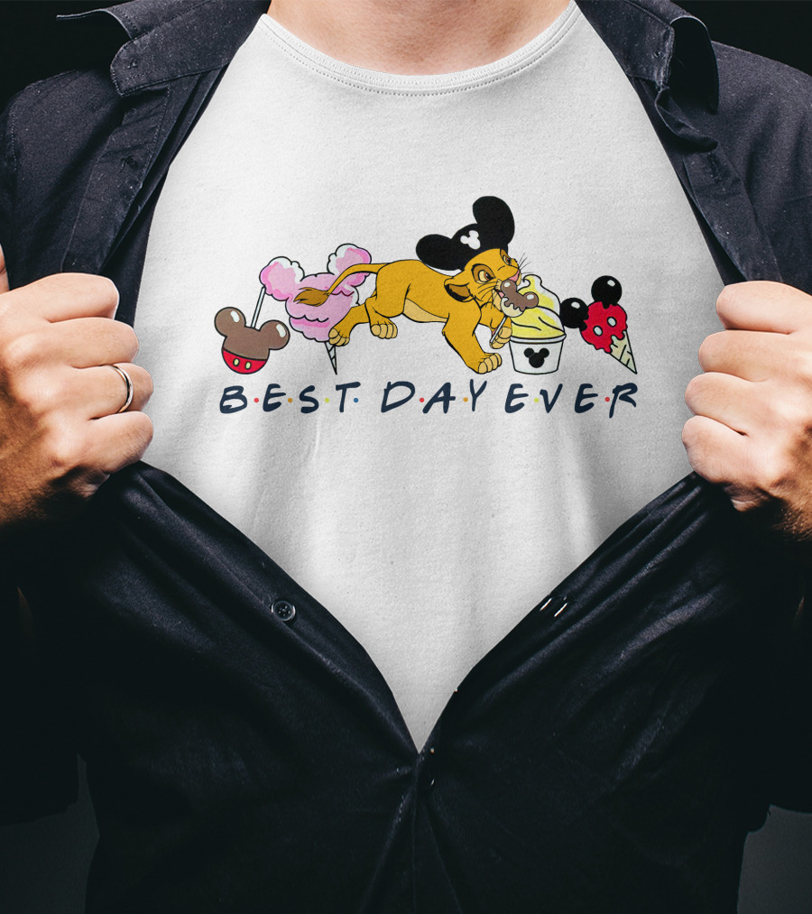 Best Day Ever Simba Mickey Ears Ice Cream Treats T-Shirt