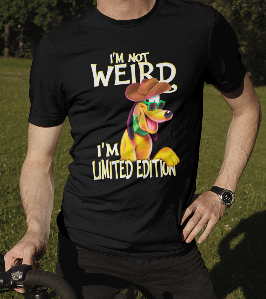 I'm Not Weird I'm Pluto Wearing Cowboy Hat And Sunglasses T-Shirt