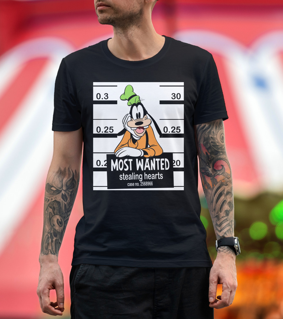 Most Wanted Goofy Stealing Hearts Case No. 2568966 T-Shirt