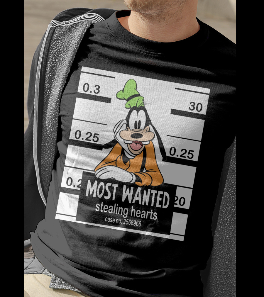 Most Wanted Goofy Stealing Hearts Case No. 2568966 T-Shirt