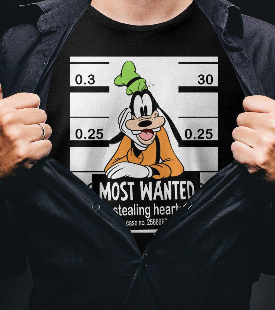 Most Wanted Goofy Stealing Hearts Case No. 2568966 T-Shirt