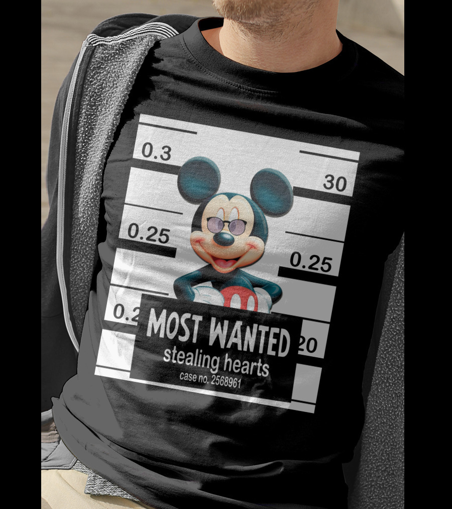 Mickey Most Wanted Stealing Hearts Case No. 2568961 T-Shirt
