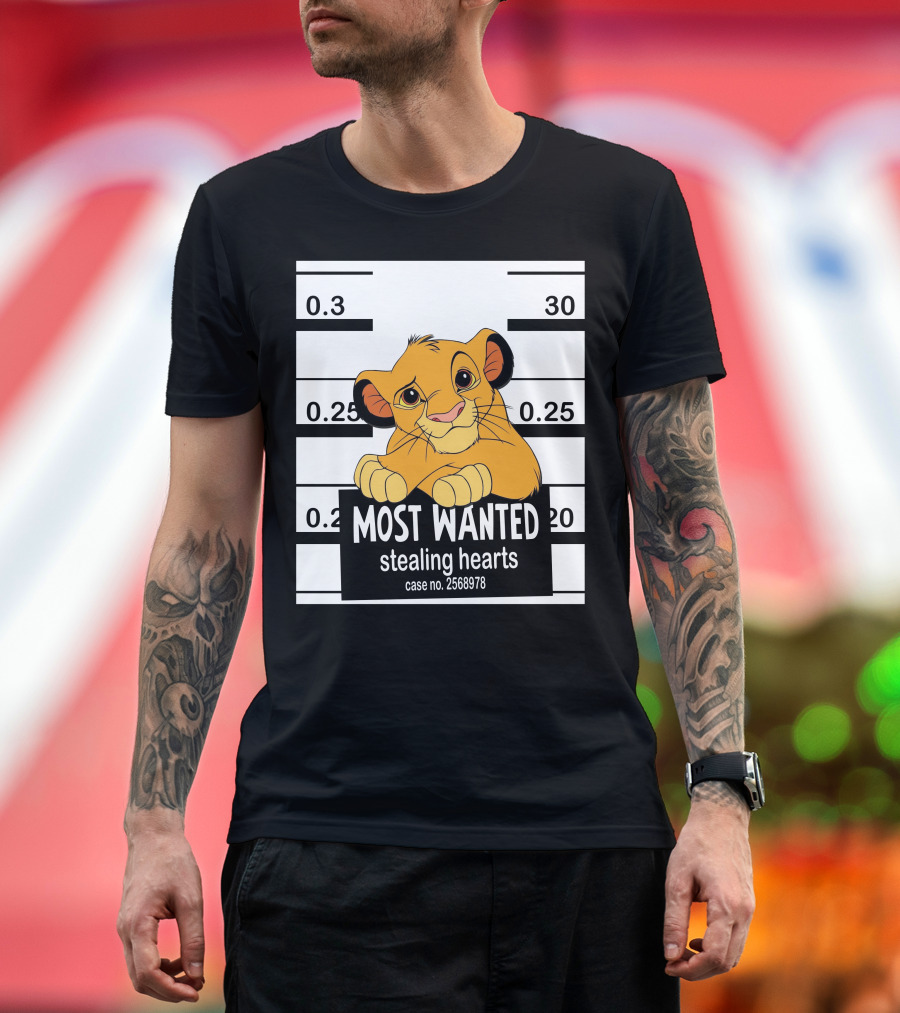 Most Wanted Simba Stealing Hearts Case No. 2568978 T-Shirt