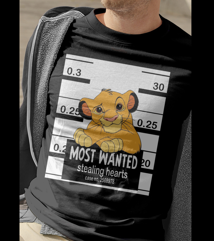 Most Wanted Simba Stealing Hearts Case No. 2568978 T-Shirt