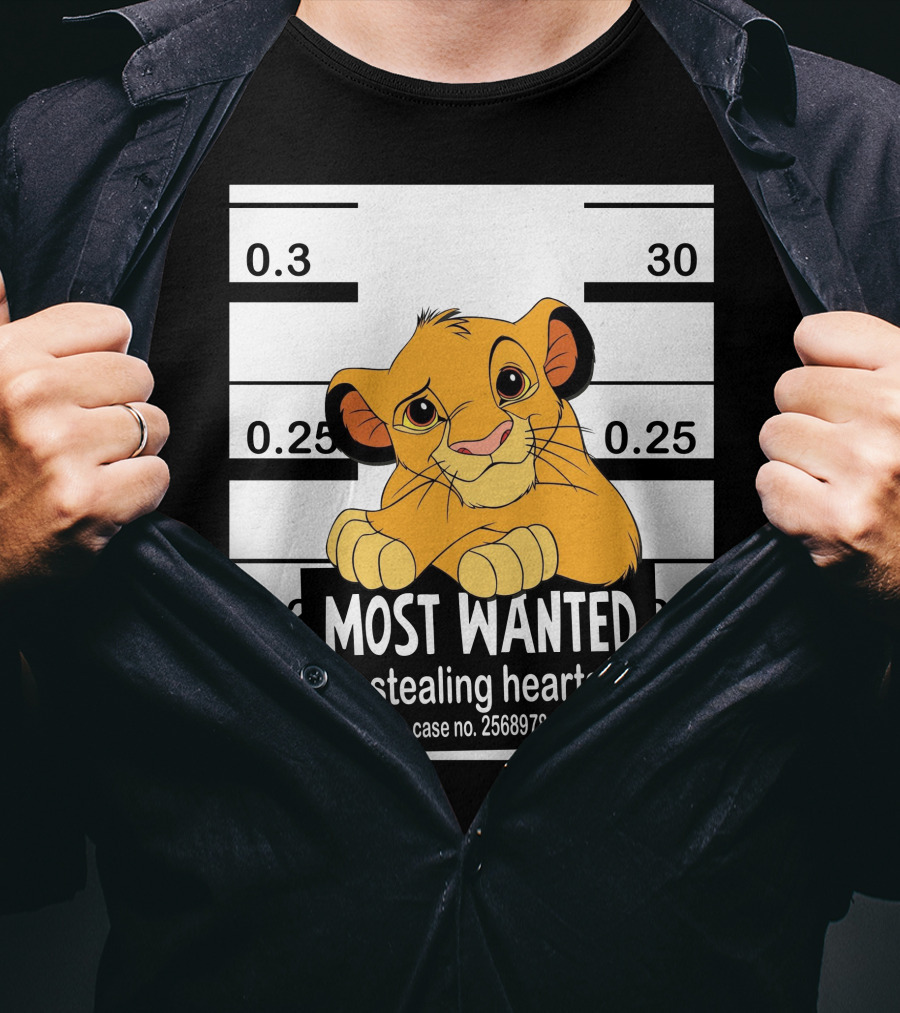 Most Wanted Simba Stealing Hearts Case No. 2568978 T-Shirt