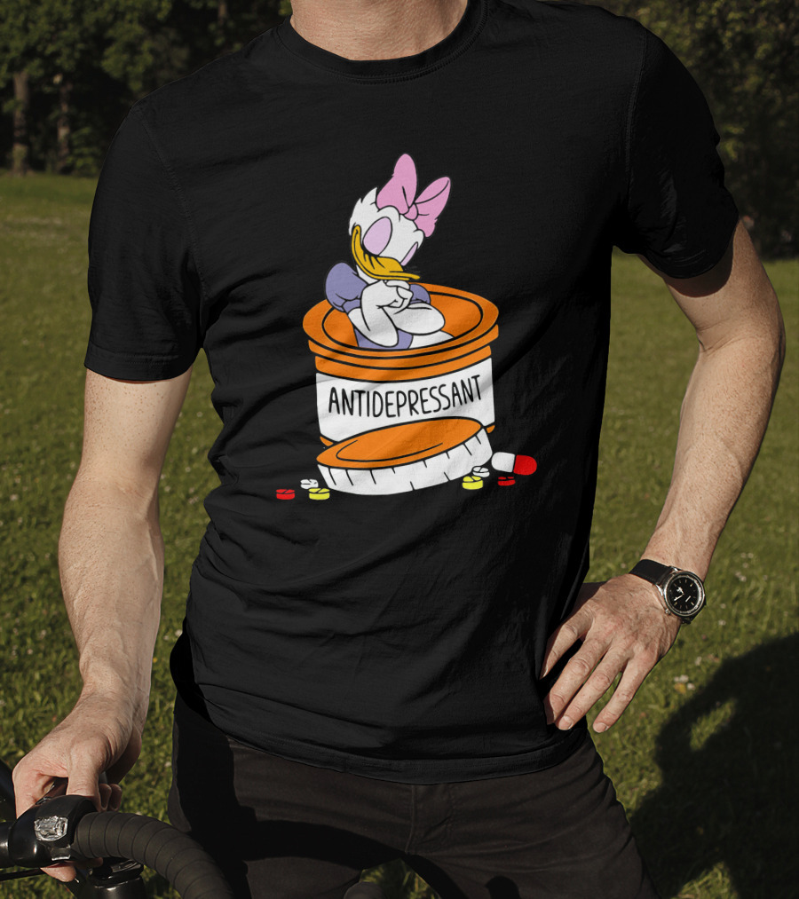 Daisy Antidepressant Bottle Cartoon T-Shirt