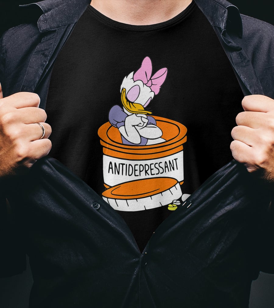 Daisy Antidepressant Bottle Cartoon T-Shirt