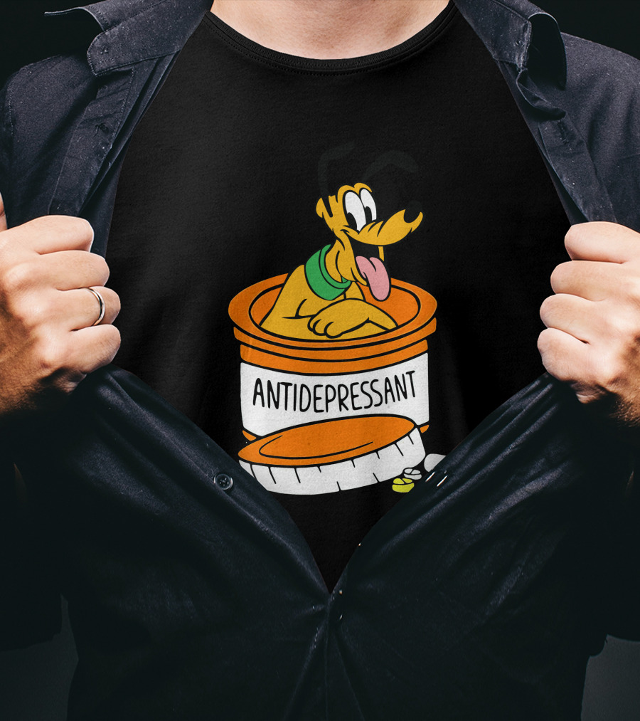 Pluto Antidepressant Pill Bottle T-Shirt
