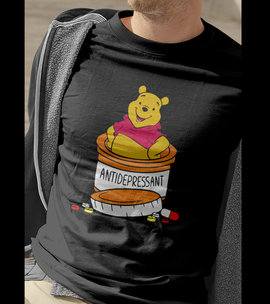 Pooh Antidepressant Jar With Pills T-Shirt