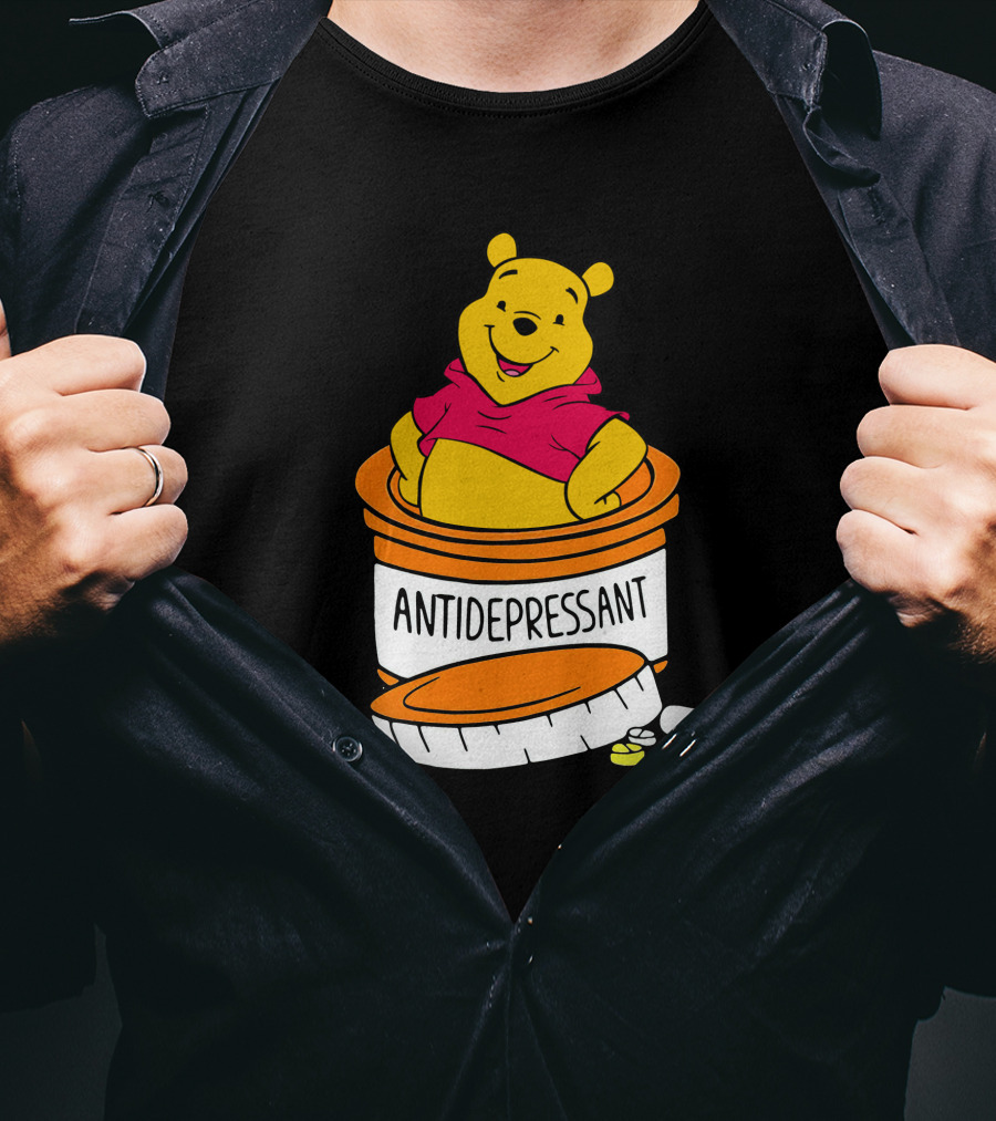 Pooh Antidepressant Jar With Pills T-Shirt