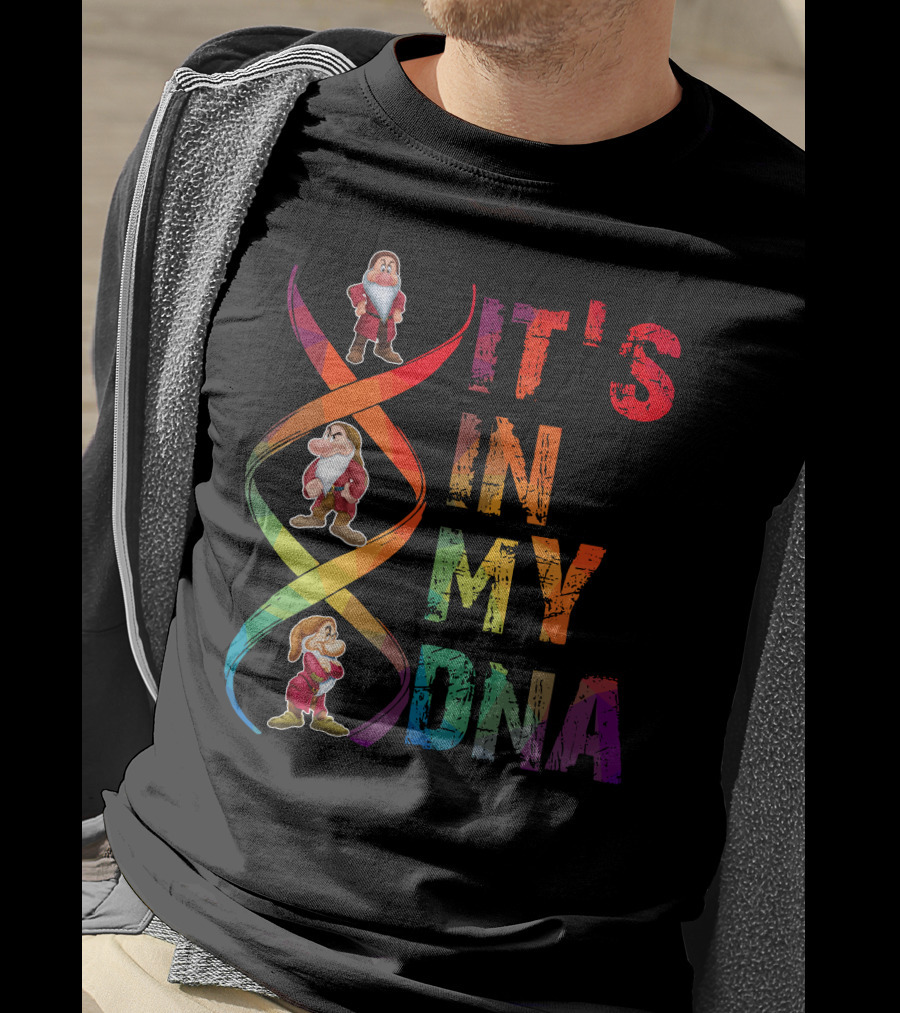 Grumpy It's In My Dna Rainbow T-Shirt