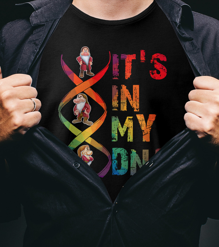 Grumpy It's In My Dna Rainbow T-Shirt