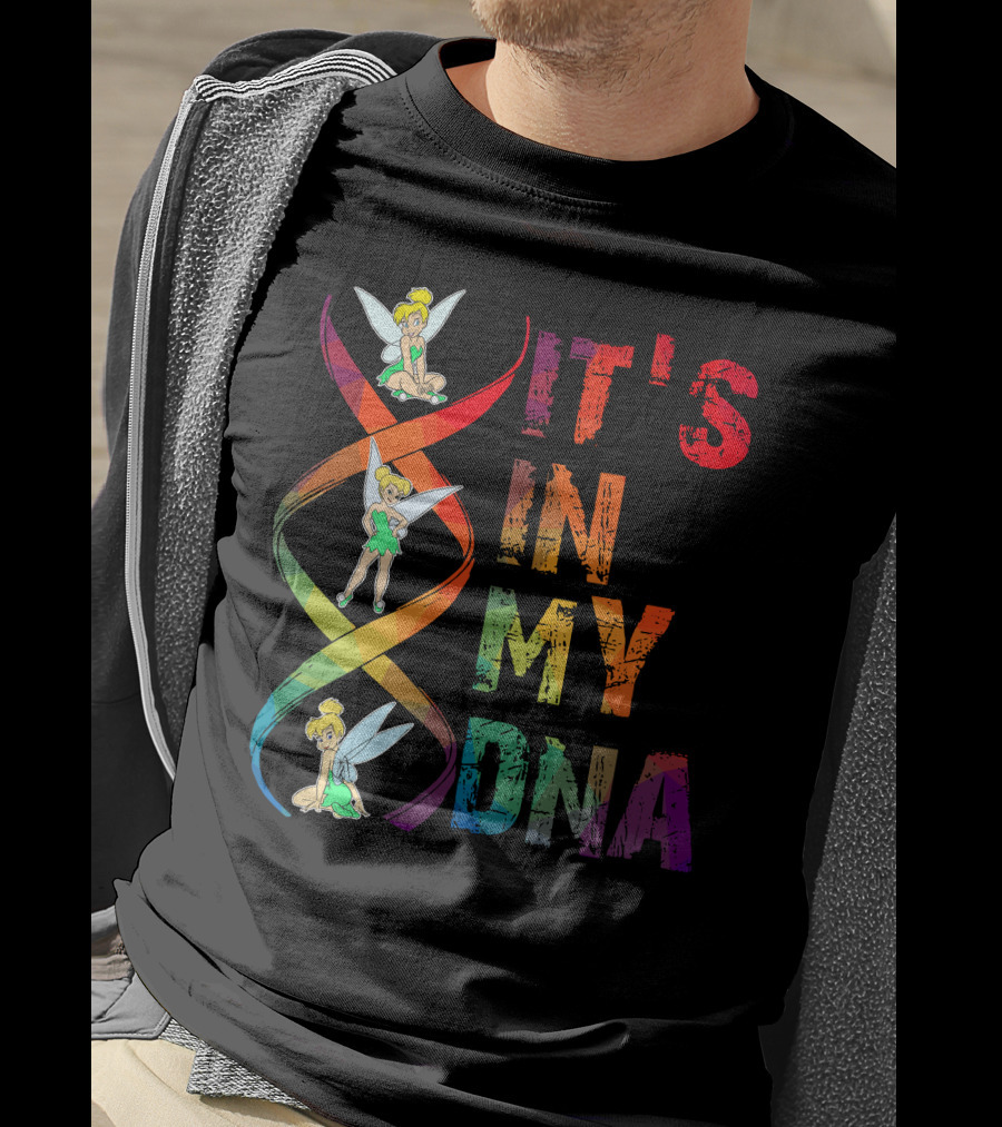 Tinker Bell It's In My Dna Rainbow Dna Helix T-Shirt
