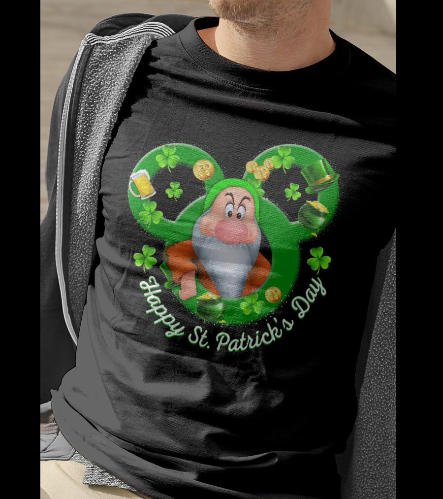 Happy St. Patrick's Day Grumpy Disney Holiday Celebration T-Shirt