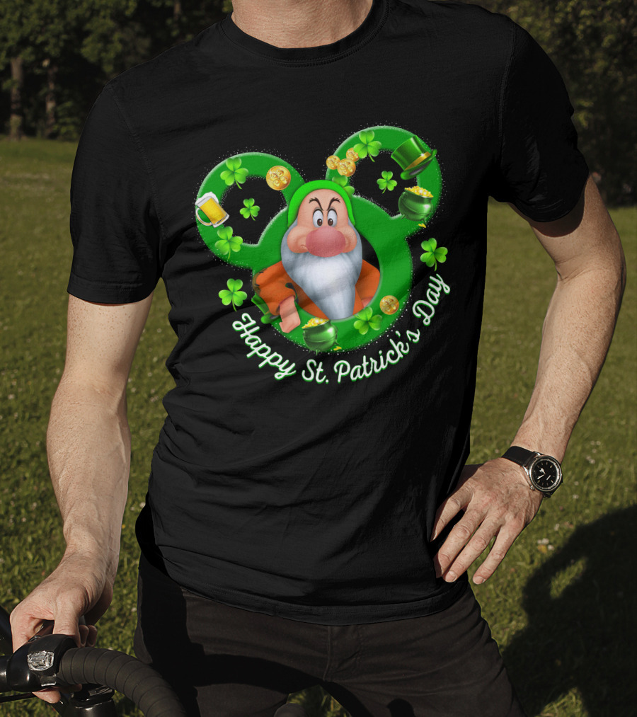 Happy St. Patrick's Day Grumpy Disney Holiday Celebration T-Shirt