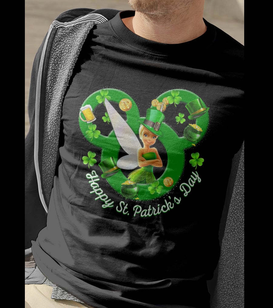 Happy St. Patrick's Day Tinker Bell Disney Magic T-Shirt