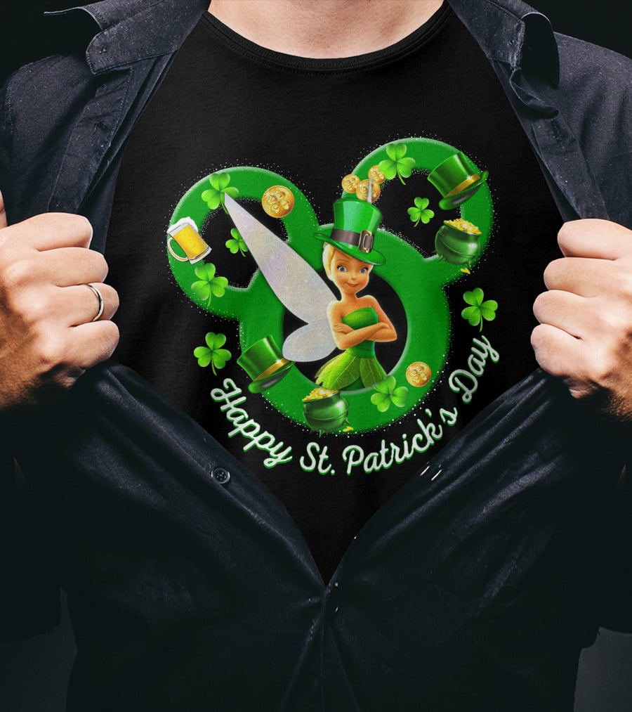 Happy St. Patrick's Day Tinker Bell Disney Magic T-Shirt