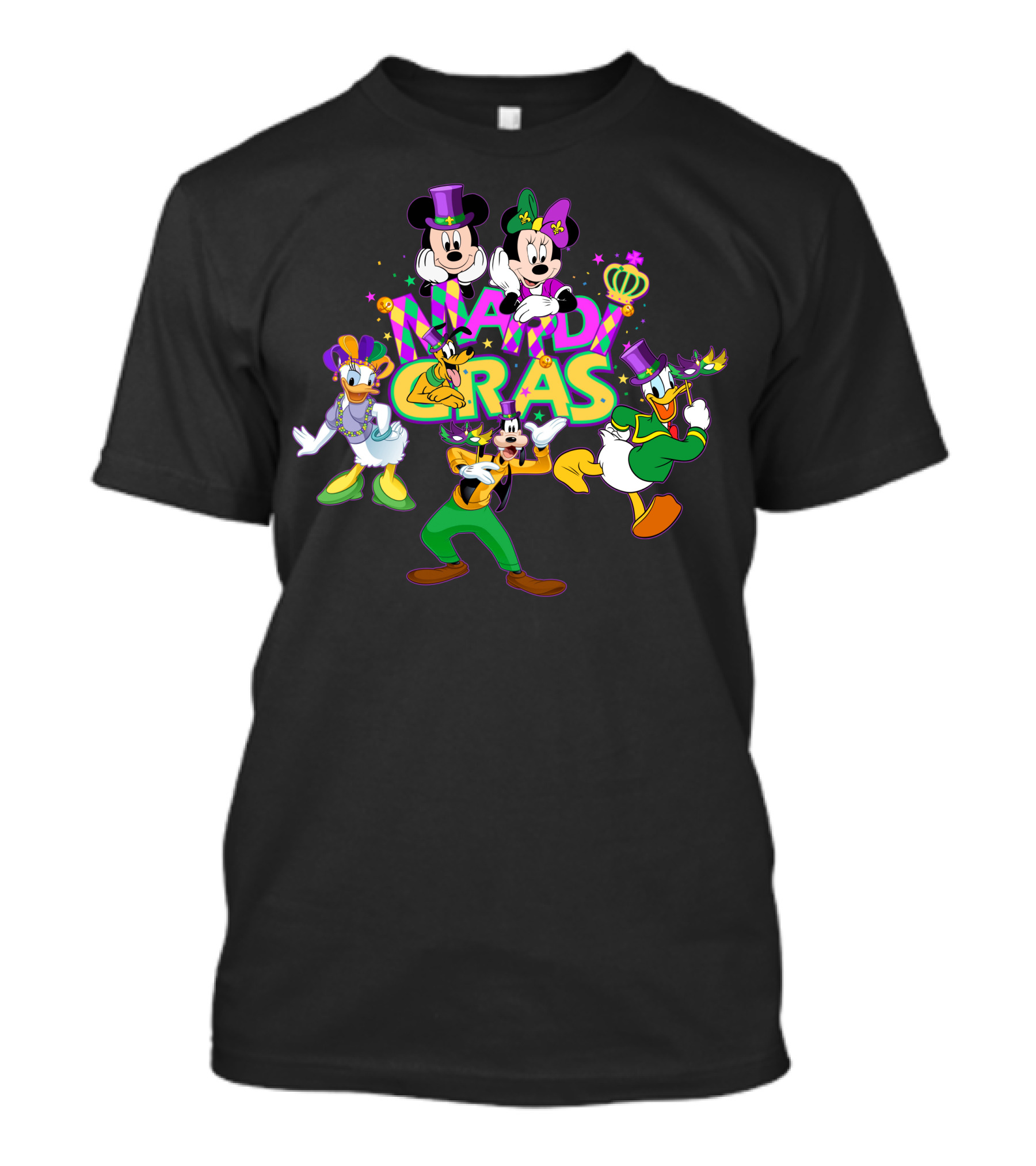Mardi Gras Mickey Minnie Donald Daisy Goofy T-Shirt