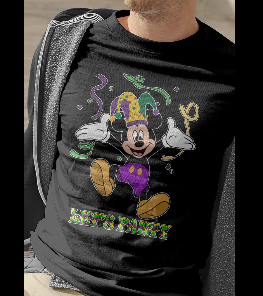 Mickey Let's Party Mardi Gras Celebration T-Shirt