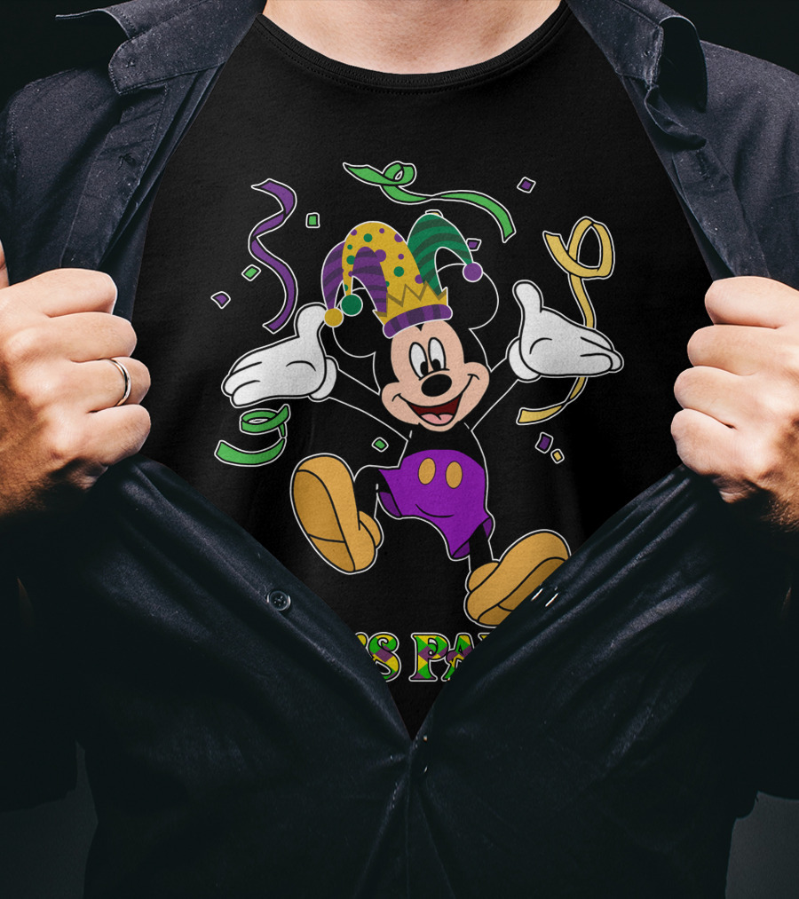 Mickey Let's Party Mardi Gras Celebration T-Shirt