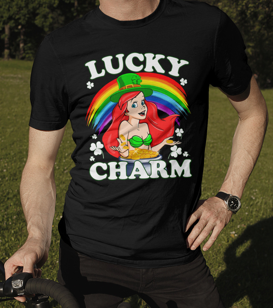 Lucky Charm Rainbow Ariel Pot Of Gold T-Shirt