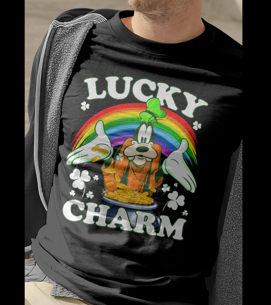 Lucky Charm Goofy Rainbow Pot Of Gold T-Shirt