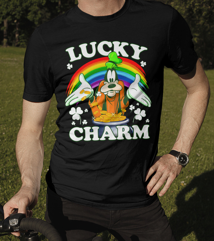 Lucky Charm Goofy Rainbow Pot Of Gold T-Shirt