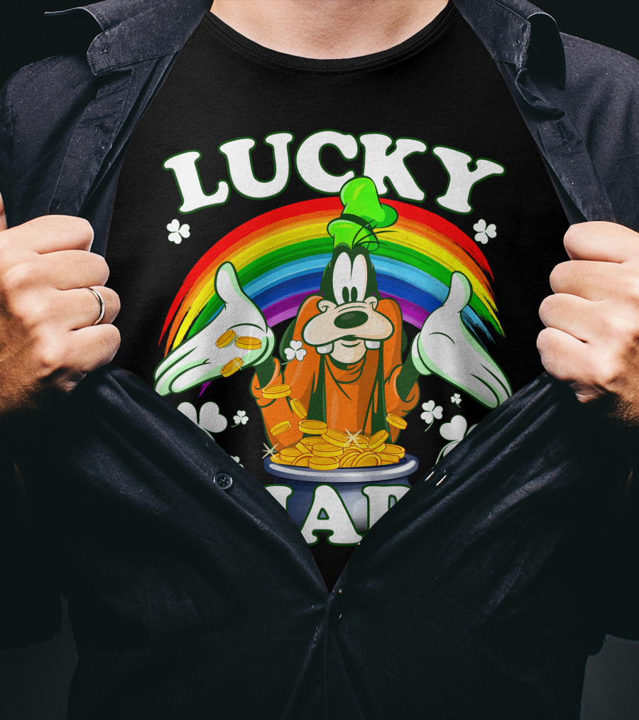 Lucky Charm Goofy Rainbow Pot Of Gold T-Shirt