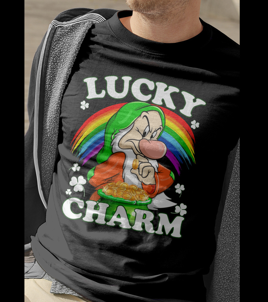 Lucky Charm Grumpy Dwarf Rainbow Treasure T-Shirt