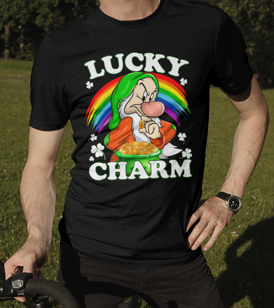Lucky Charm Grumpy Dwarf Rainbow Treasure T-Shirt
