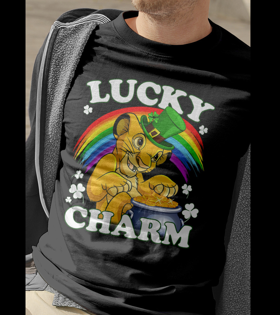Lucky Charm Simba Rainbow Pot Of Gold T-Shirt