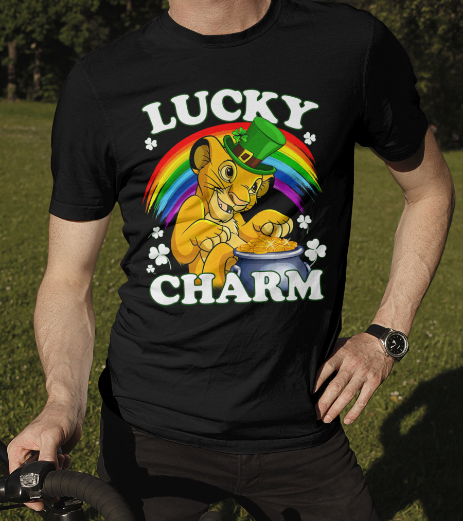 Lucky Charm Simba Rainbow Pot Of Gold T-Shirt