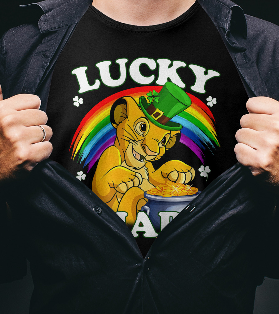Lucky Charm Simba Rainbow Pot Of Gold T-Shirt