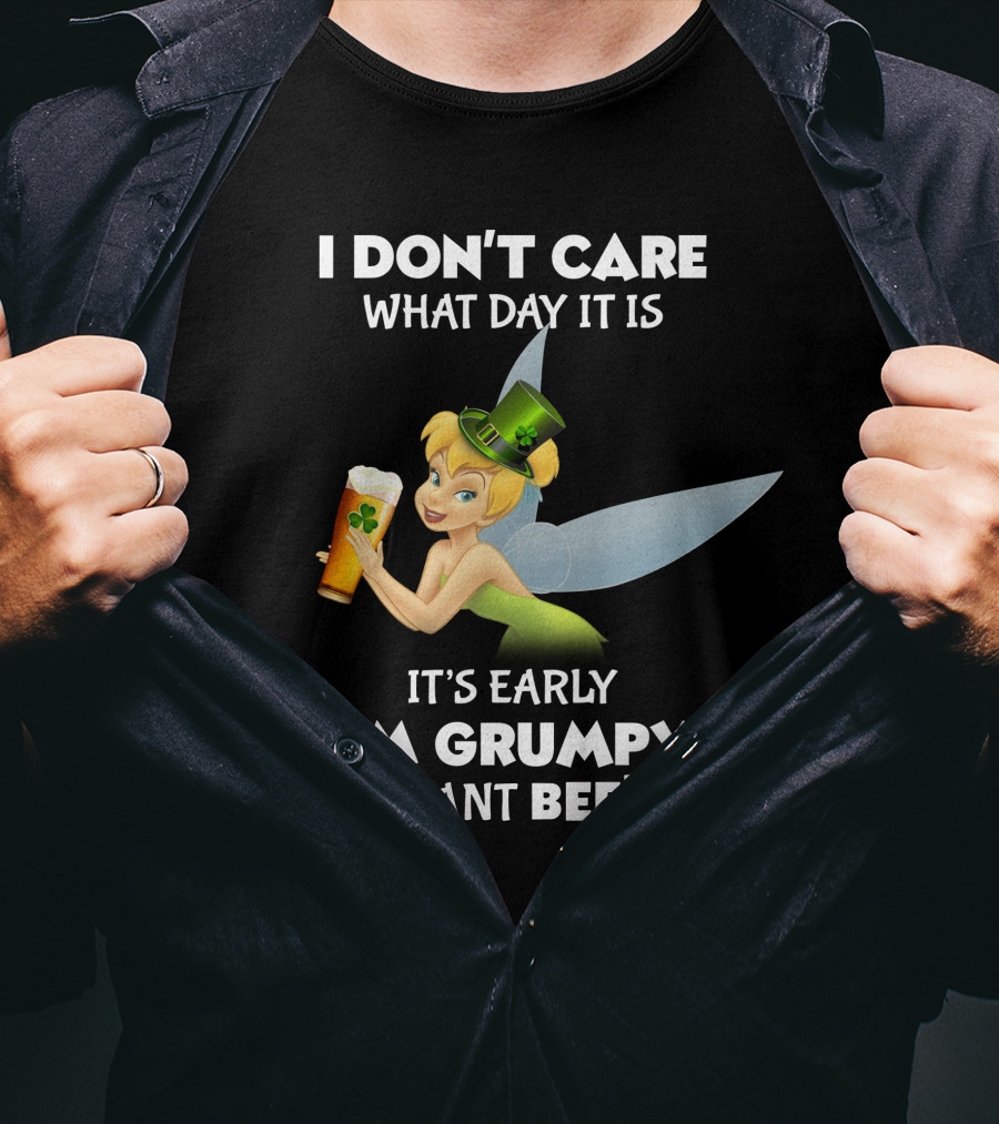 Tinker Bell St. Patrick's Grumpy Beer Day T-Shirt