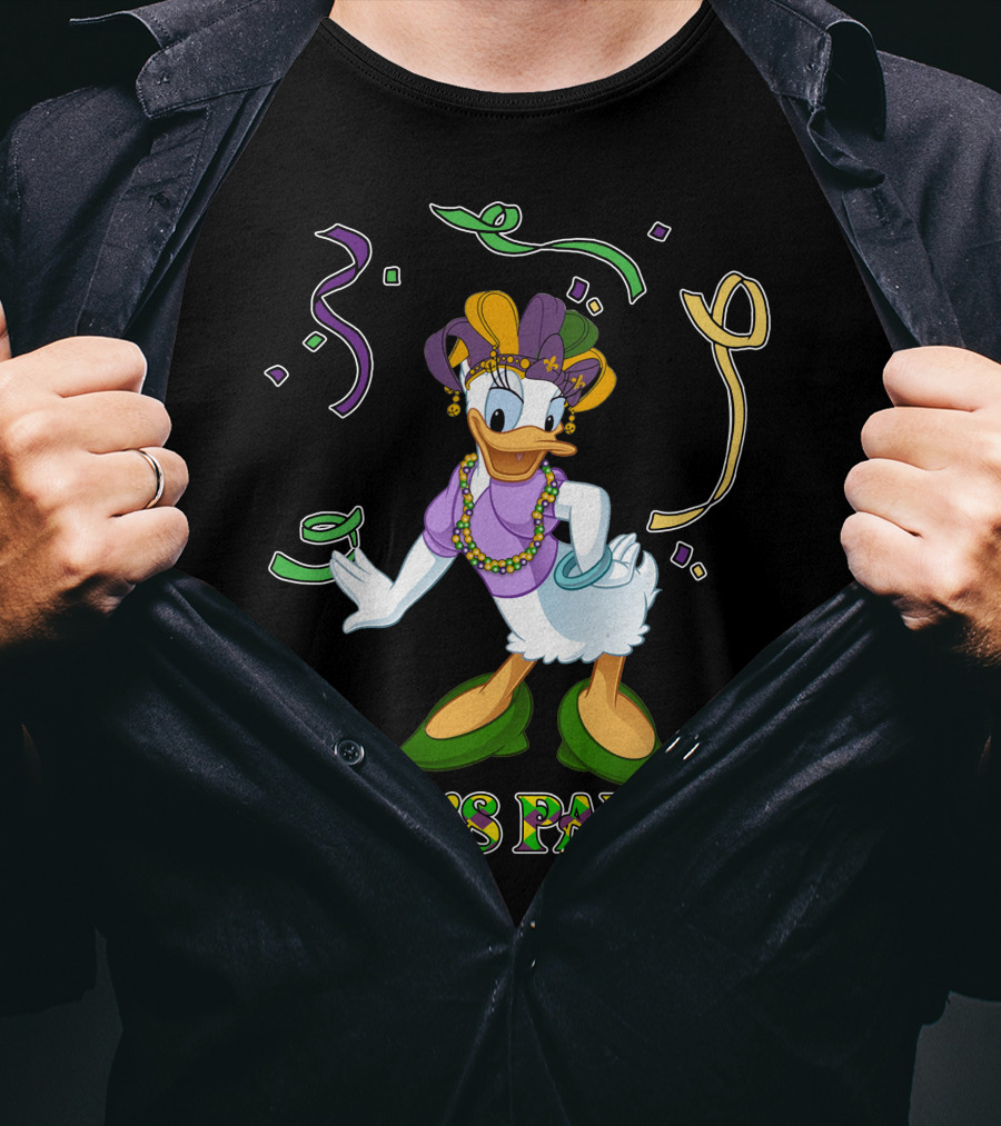 Daisy Duck Mardi Gras Celebration Let's Party T-Shirt