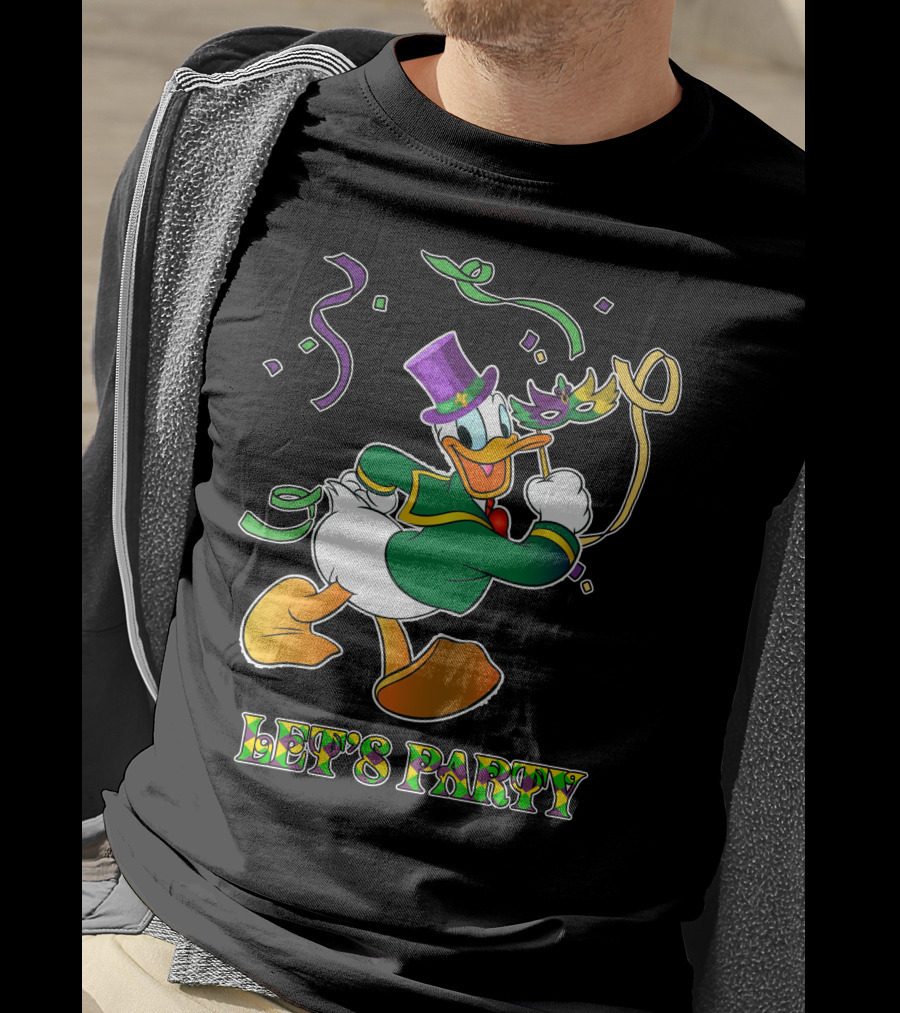 Donald Let's Party Mardi Gras Celebration T-Shirt