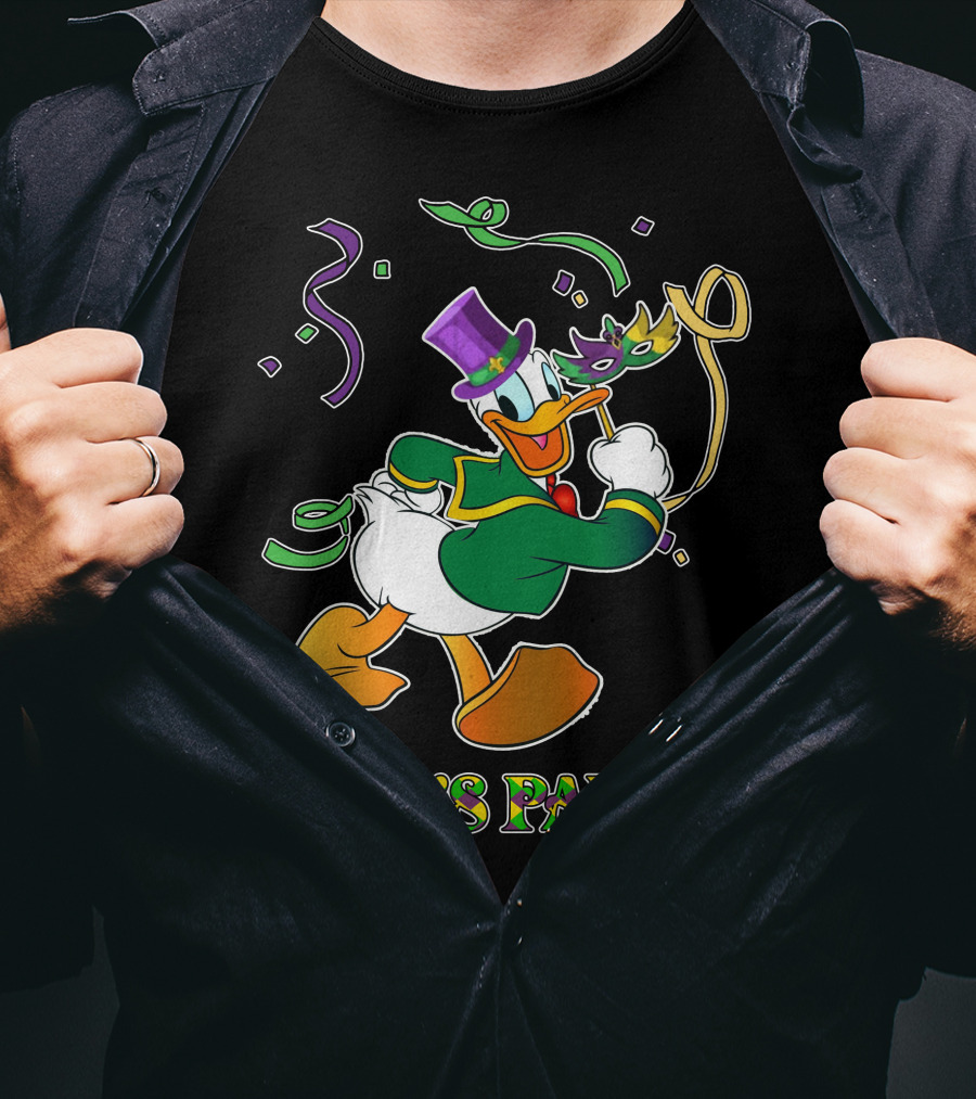 Donald Let's Party Mardi Gras Celebration T-Shirt