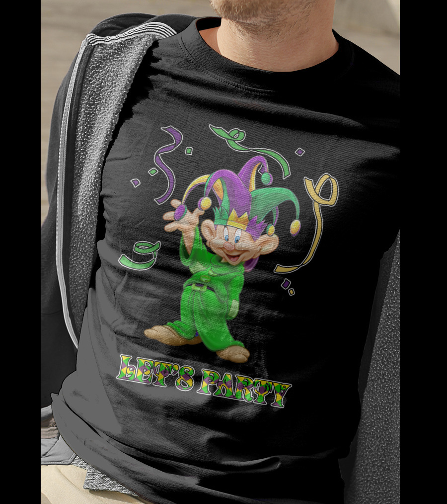 Dopey Let's Party Jester Outfit Celebration T-Shirt