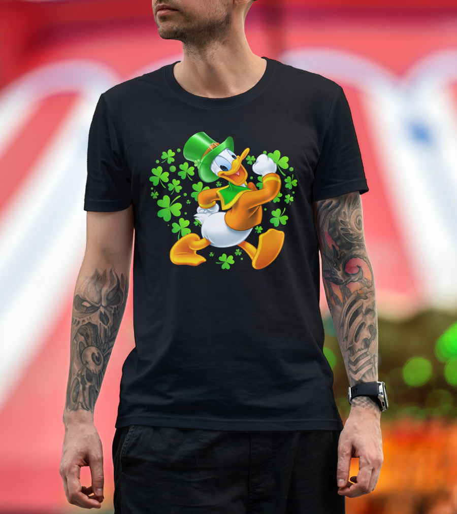 Donald Duck St. Patrick's Day Shamrock Hat T-Shirt