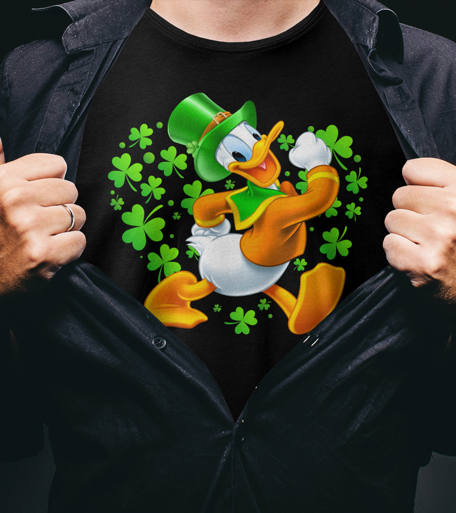 Donald Duck St. Patrick's Day Shamrock Hat T-Shirt