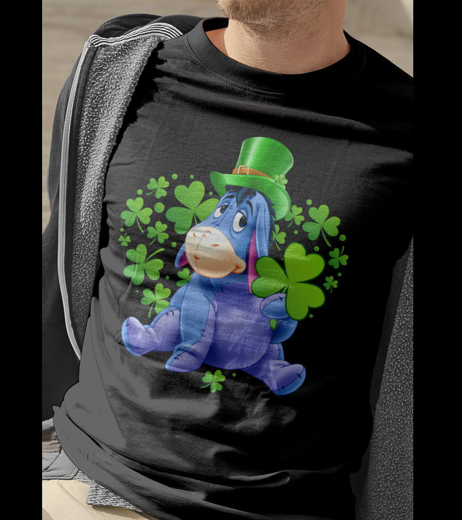 Eeyore St. Patrick's Day Clover Hat T-Shirt
