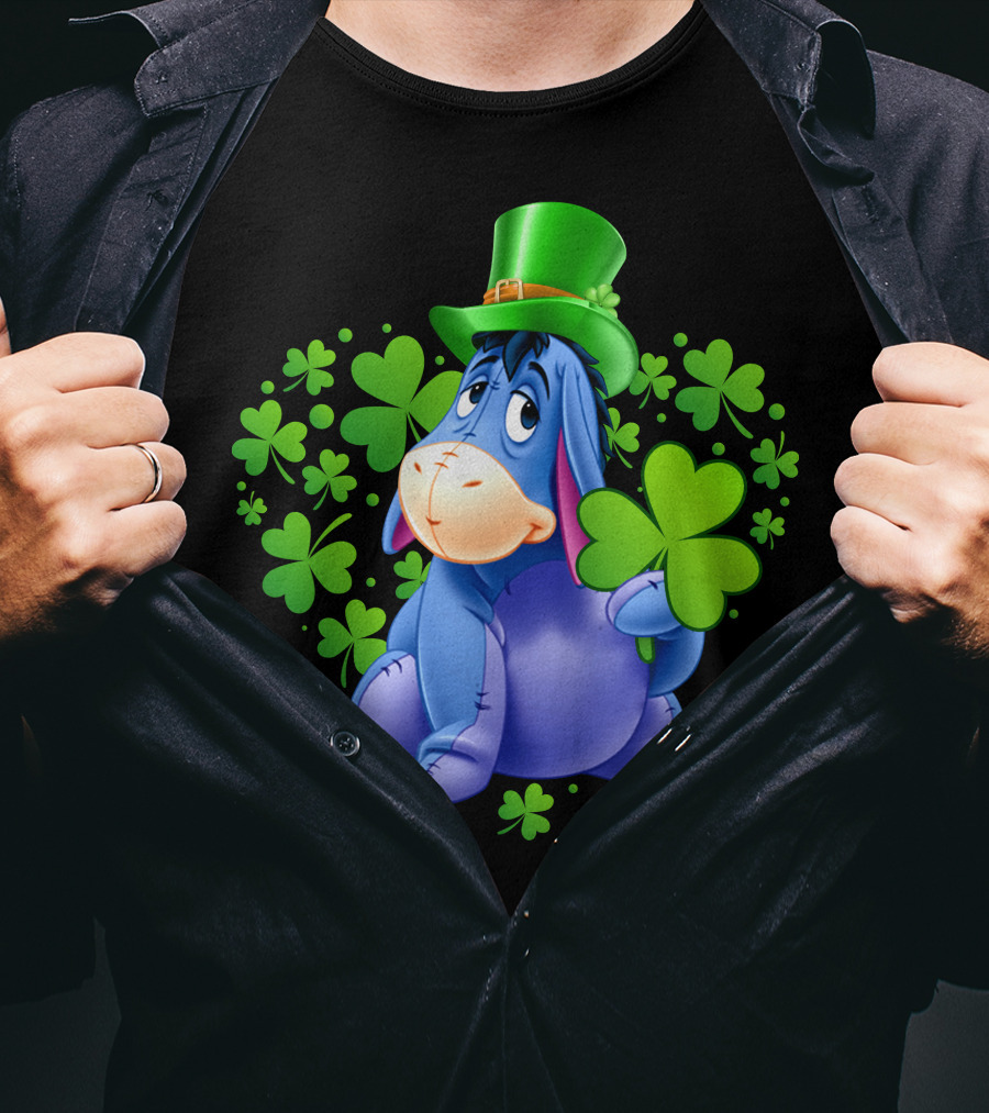 Eeyore St. Patrick's Day Clover Hat T-Shirt