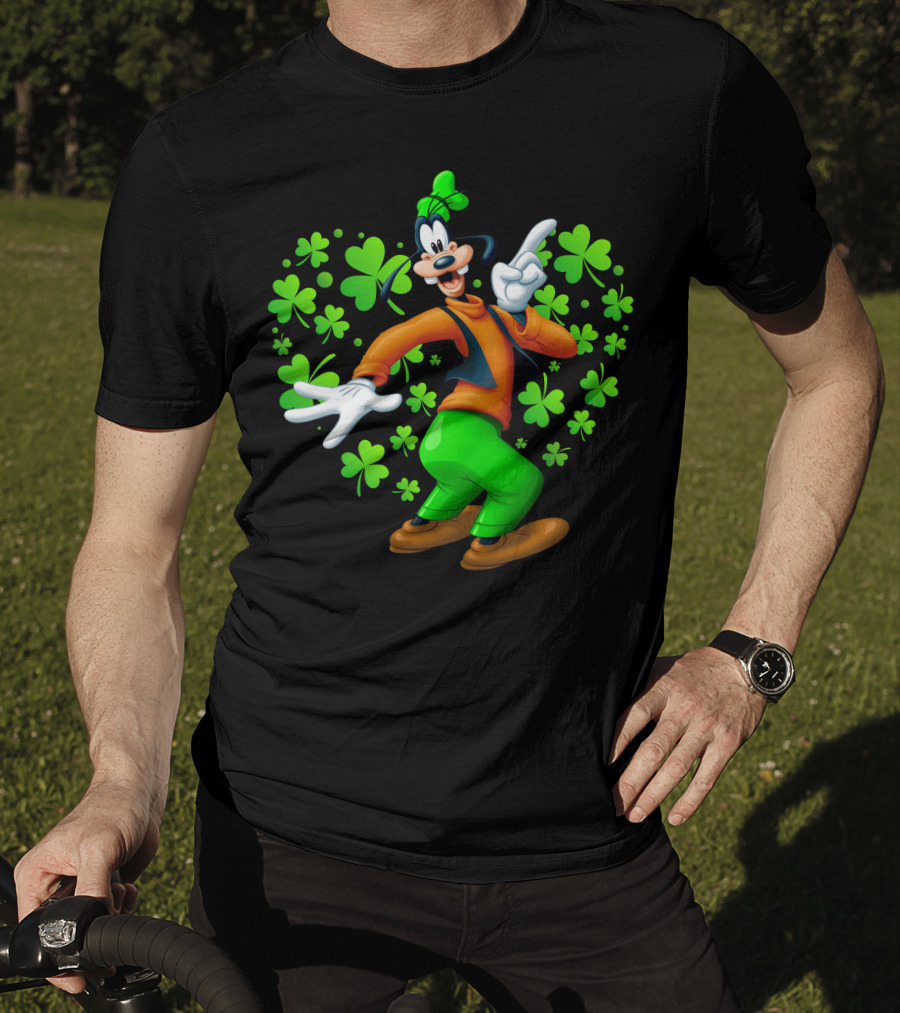 Goofy St. Patrick's Day Shamrock Celebration T-Shirt