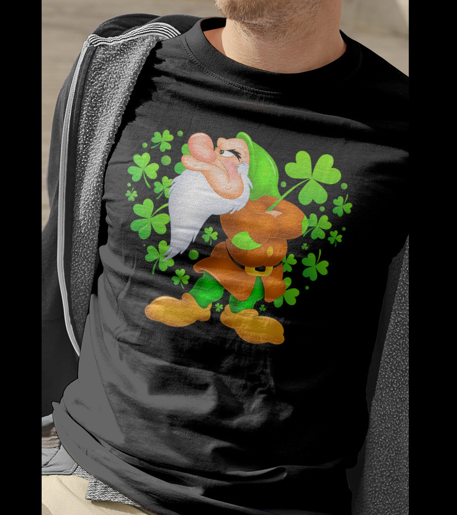 Grumpy Dwarf With Shamrock T-Shirt